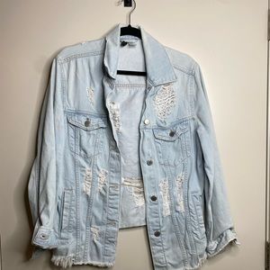 HM Distressed denim jacket